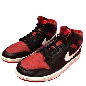 Air Jordan 1 Retro Mid GS 'Black Red White' Men’s 8.5 Vintage